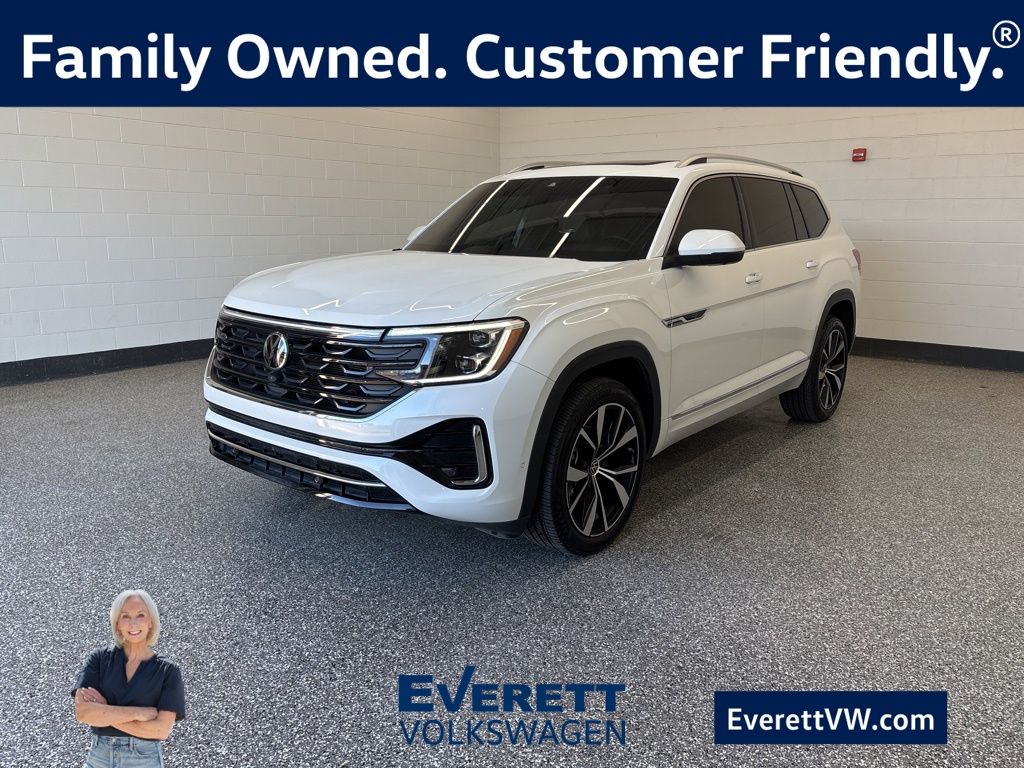 Opal White Pearl 2024 Volkswagen Atlas SEL Premium R-Line 4Motion AWD SUV / Crossover All-Wheel Drive 8-Speed Automatic