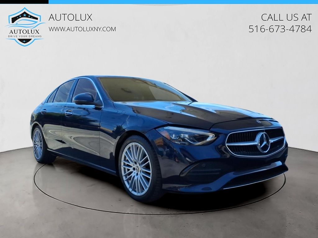 Dark Blue 2022 Mercedes-Benz C-Class Sedan All-Wheel Drive 9-Speed Automatic
