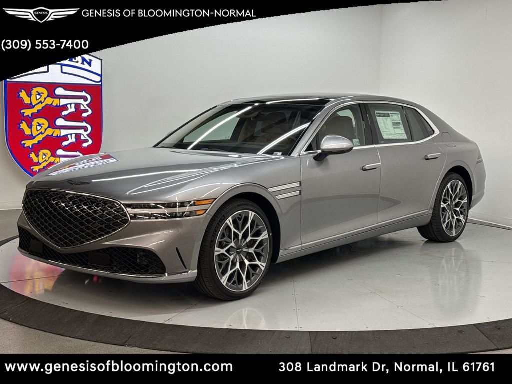Silver 2026 Genesis G90 3.5T e-Supercharger AWD Sedan All-Wheel Drive 8-Speed Automatic