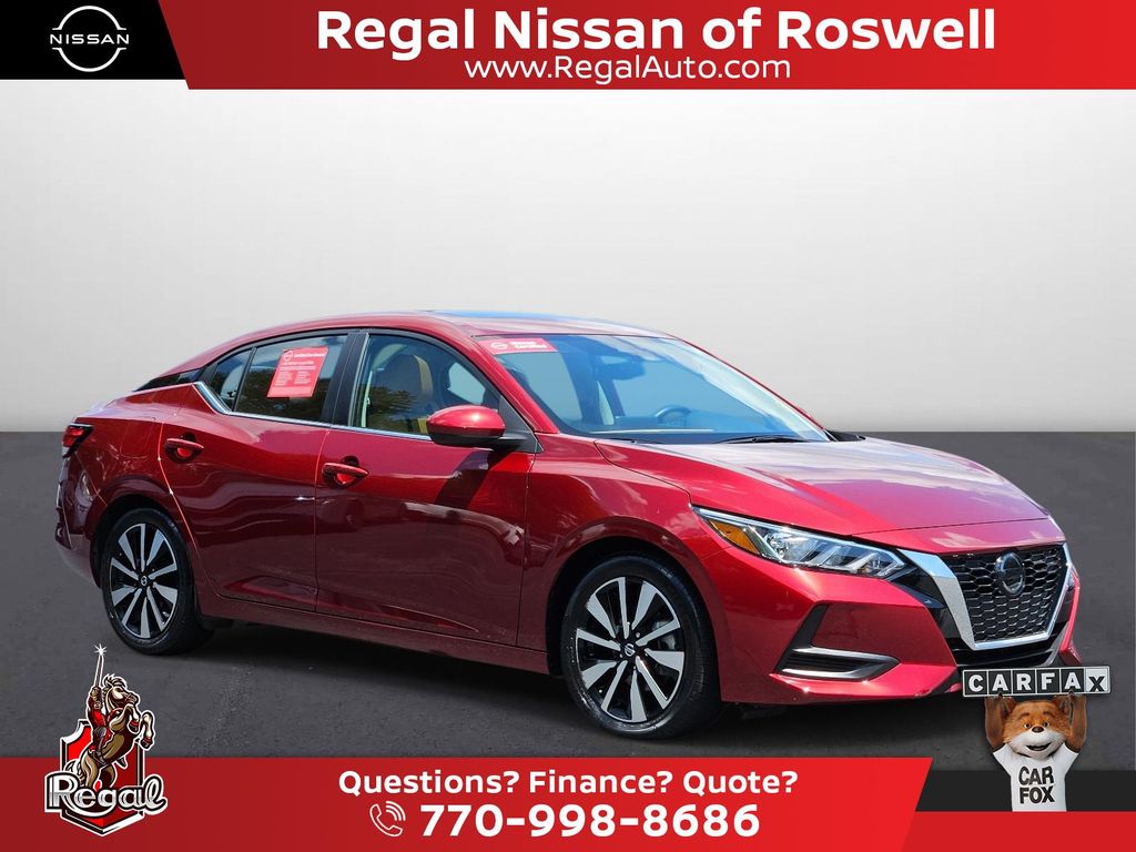 Red (Scarlet Ember Tintcoat) 2023 Nissan Sentra Sedan Front-Wheel Drive Continuously Variable Transmission