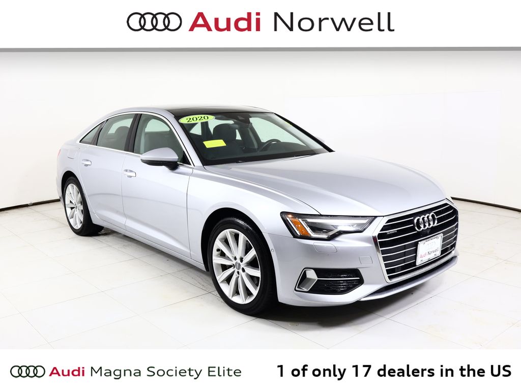 Florett Silver Metallic 2020 Audi A6 45 TFSI quattro Premium Plus AWD Sedan All-Wheel Drive 7-Speed Automatic