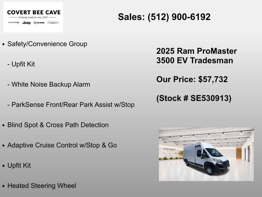 New Car 2025 Ram Promaster 3500 Ev  For Sale Under $60,000 In Austin, Texas