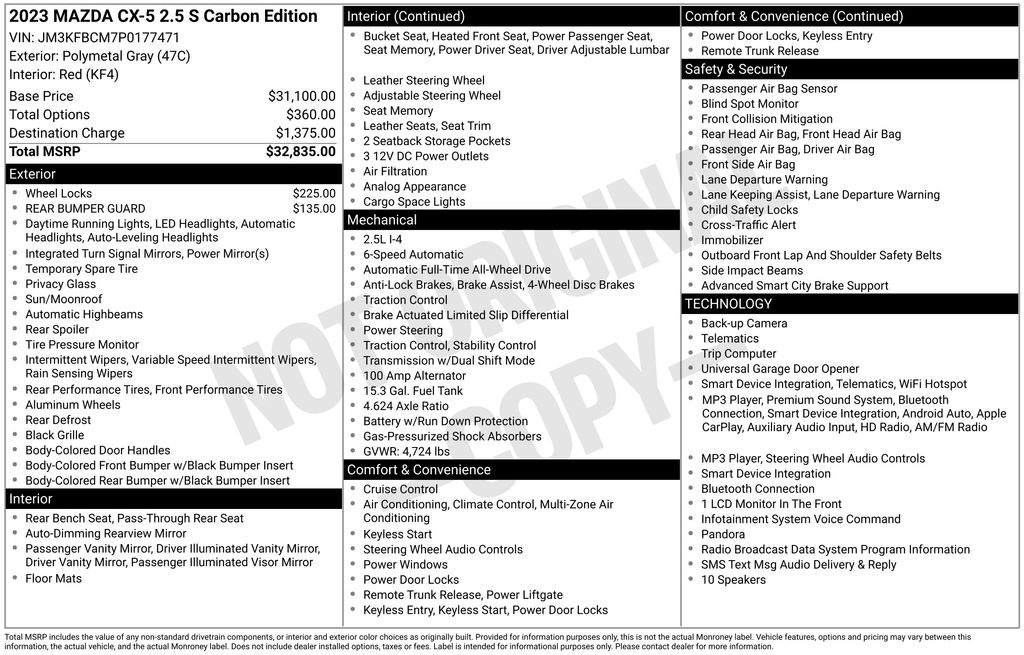Certified Used 2023 Gray Mazda 2.5 S Carbon Edition image 5