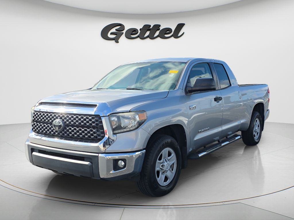 Silver Sky Metallic 2020 Toyota Tundra SR5 Double Cab RWD Pickup Truck 4X2 6-Speed Automatic Overdrive