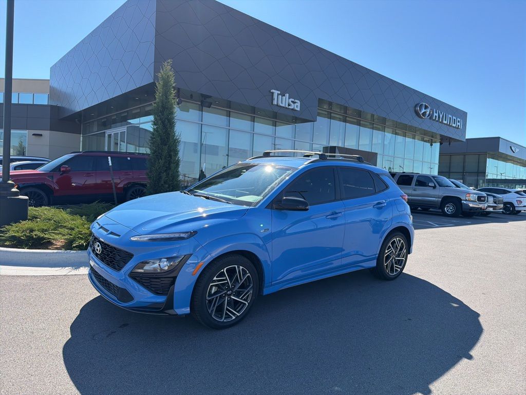 Blue Wave 2022 Hyundai Kona N Line FWD SUV / Crossover Front-Wheel Drive 7-Speed Automatic
