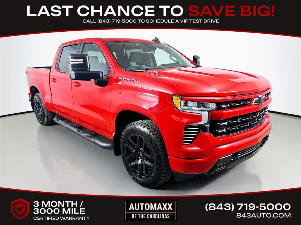 Red 2023 Chevrolet Silverado 1500 Pickup Truck Four-Wheel Drive Automatic