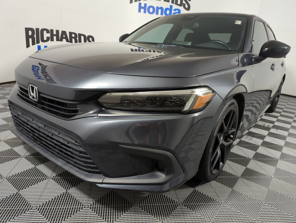 Meteorite Gray Metallic 2024 Honda Civic Sport FWD Sedan Front-Wheel Drive Continuously Variable Transmission