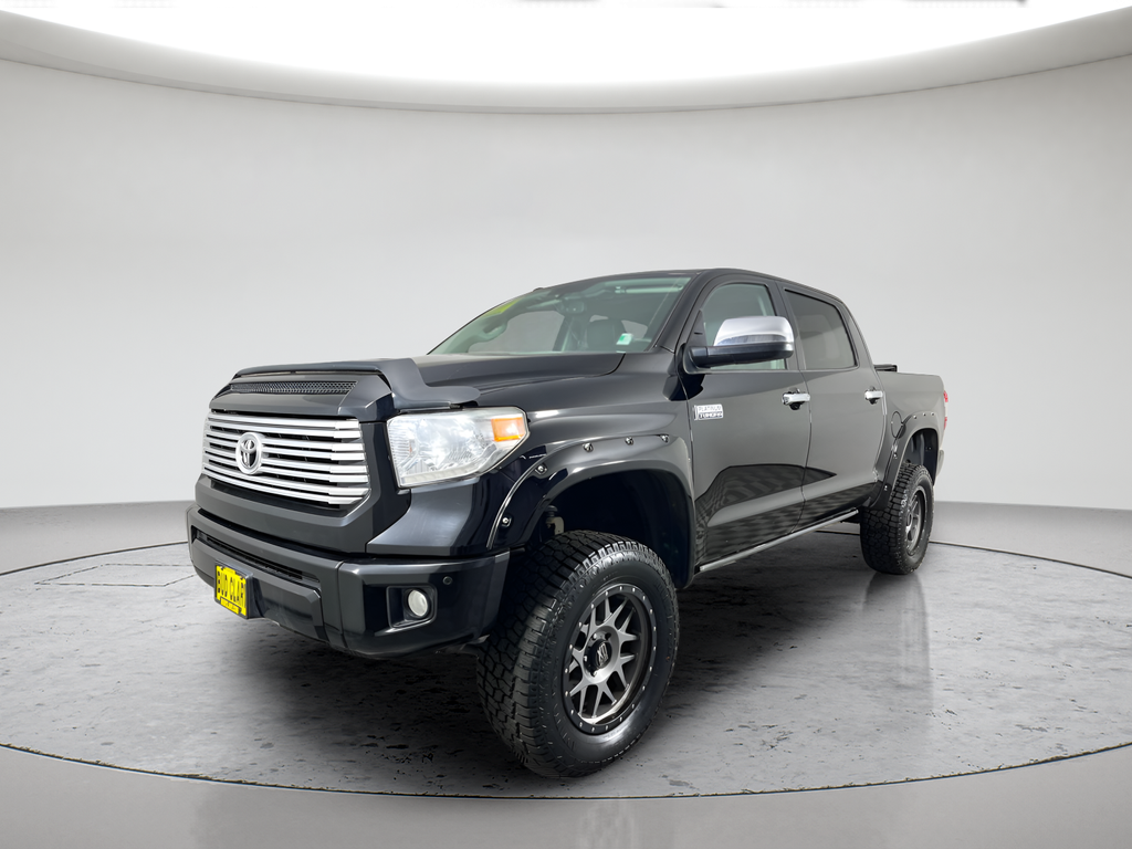 Attitude Black Metallic 2015 Toyota Tundra Platinum CrewMax 5.7L 4WD Pickup Truck Four-Wheel Drive 6-Speed Automatic Overdrive