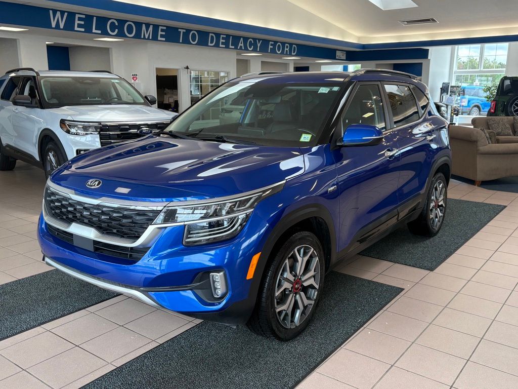 Neptune Blue 2021 Kia Seltos SUV / Crossover All-Wheel Drive 7-Speed Automatic
