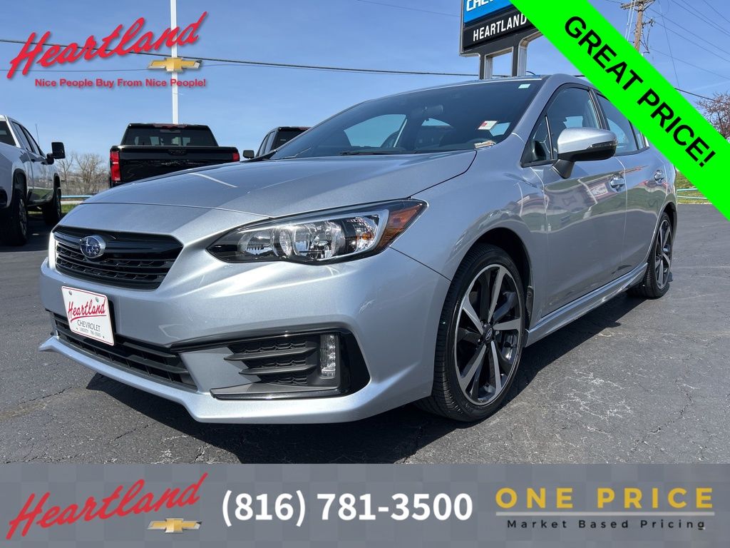 Ice Silver Metallic 2023 Subaru Impreza Sport Sedan AWD Sedan All-Wheel Drive Continuously Variable Transmission