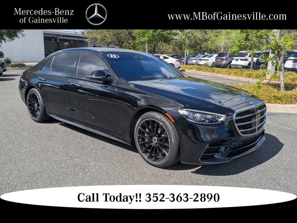 Black 2023 Mercedes-Benz S-Class S 500 4MATIC AWD Sedan All-Wheel Drive 9-Speed Automatic