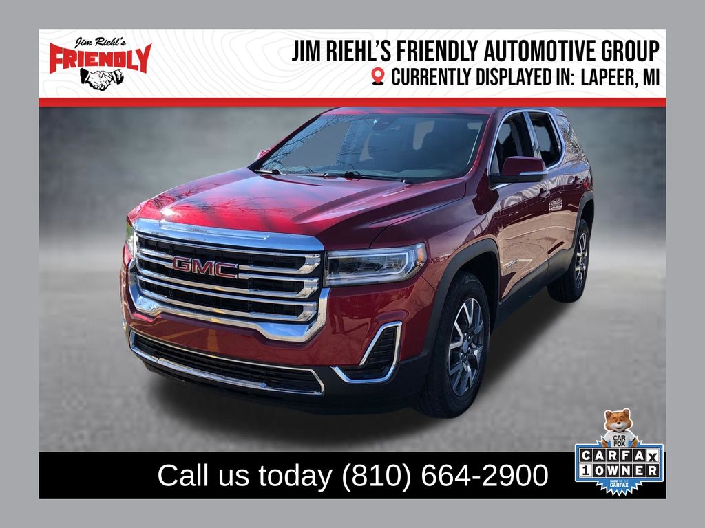 Volcanic Red Tintcoat 2023 GMC Acadia SUV / Crossover Four-Wheel Drive 9-Speed Automatic