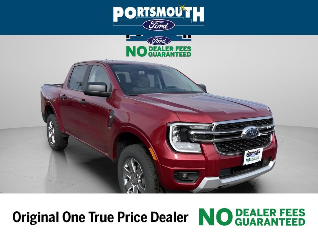 Ruby Red Metallic Tinted Clearcoat 2025 Ford Ranger XLT SuperCrew 4WD Pickup Truck Four-Wheel Drive Automatic