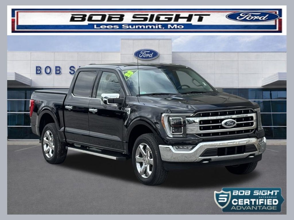 Agate Black Metallic 2023 Ford F-150 Lariat SuperCrew 4WD Pickup Truck Four-Wheel Drive Automatic
