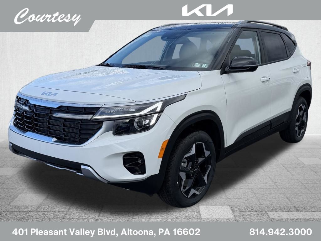 Clear White/Black Roof 2026 Kia Seltos SUV / Crossover All-Wheel Drive Continuously Variable Transmission