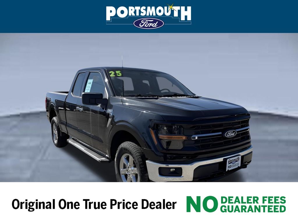 Black Metallic 2025 Ford F-150 XLT SuperCab 4WD Pickup Truck Four-Wheel Drive Automatic