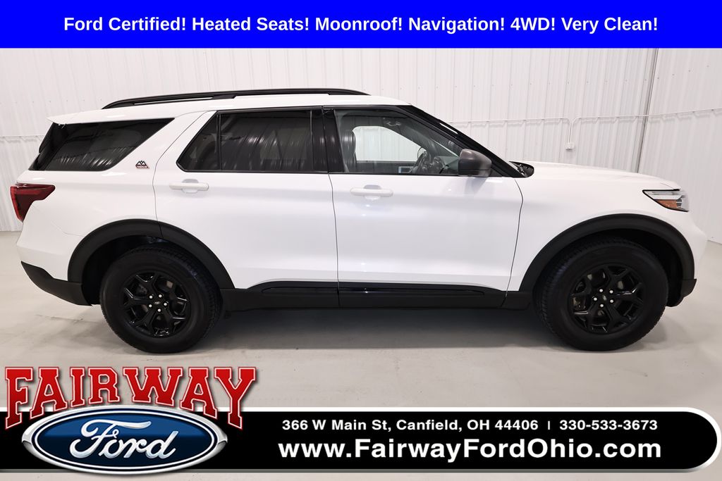 White Metallic 2022 Ford Explorer Timberline AWD SUV / Crossover All-Wheel Drive Automatic
