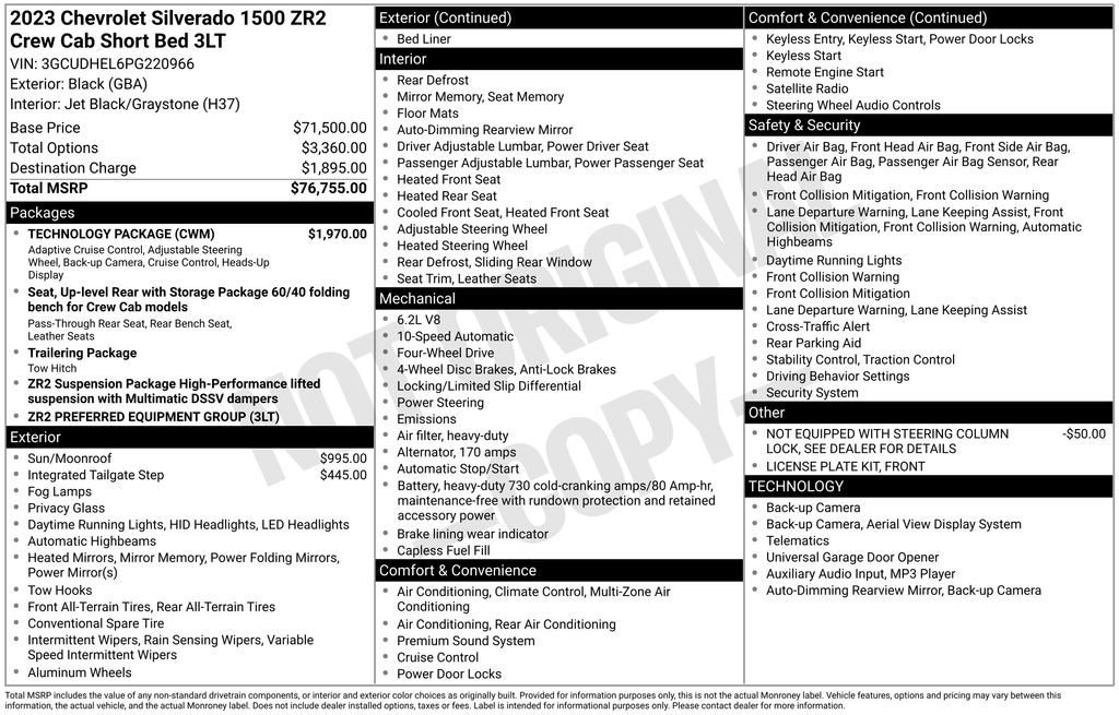 Used Car 2023 Chevrolet Silverado 1500  Zr2 For Sale Under $50,000 In Austin, Texas