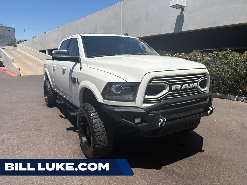 Pearl White 2018 RAM 2500 Laramie Crew Cab 4WD Pickup Truck Four-Wheel Drive 6-Speed Automatic