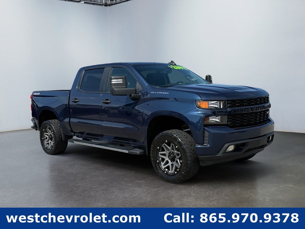 Northsky Blue Metallic 2020 Chevrolet Silverado 1500 Pickup Truck Four-Wheel Drive 8-Speed Automatic
