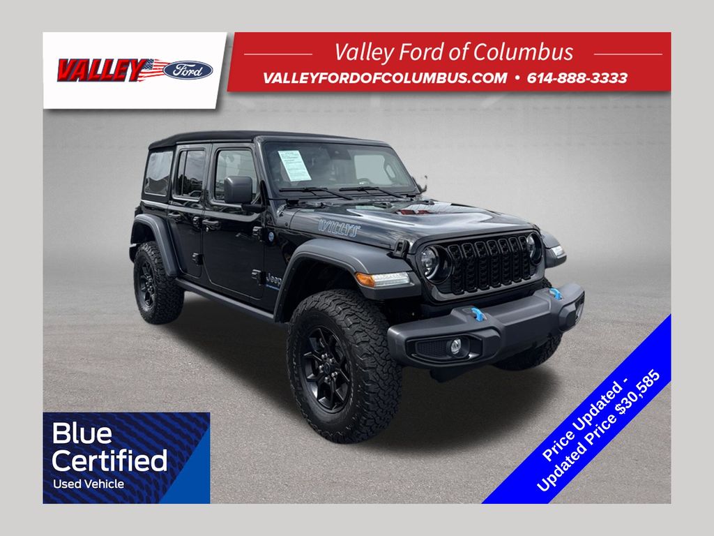 Black Clearcoat 2024 Jeep Wrangler 4xe SUV / Crossover Four-Wheel Drive 8-Speed Automatic