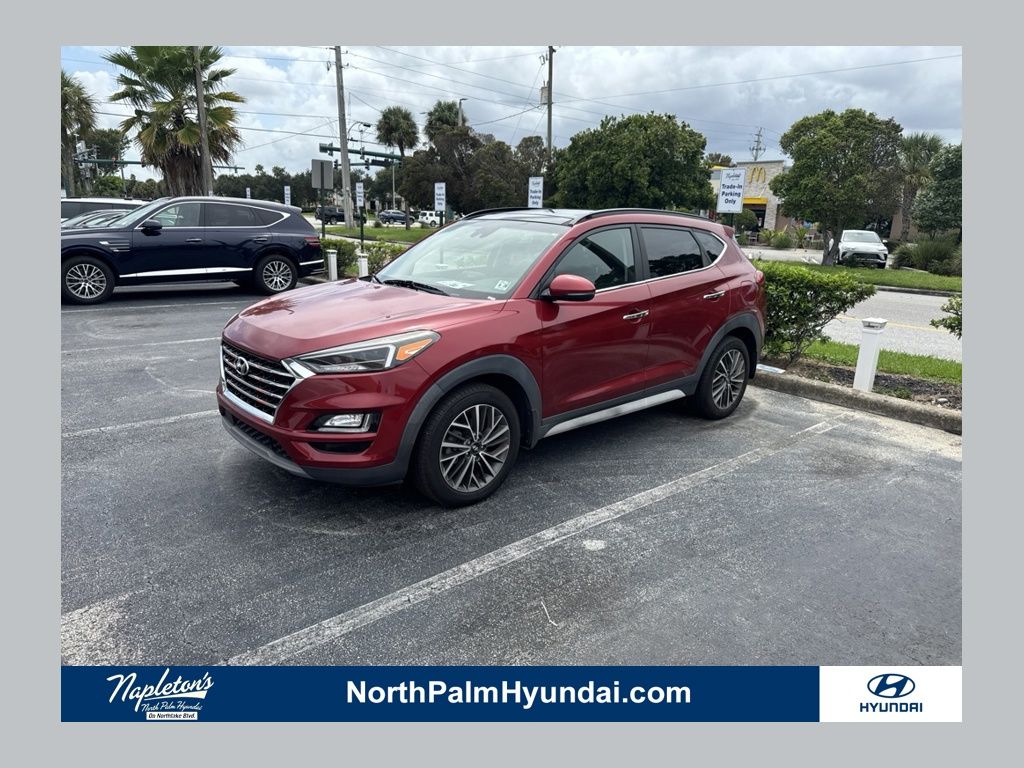 Red Crimson 2021 Hyundai Tucson SUV / Crossover Front-Wheel Drive 6-Speed Automatic