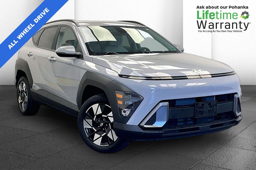 Gray 2024 Hyundai Kona SEL AWD SUV / Crossover All-Wheel Drive Continuously Variable Transmission