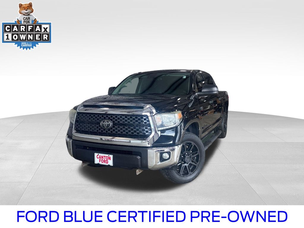 Midnight Black Metallic 2019 Toyota Tundra SR5 CrewMax 5.7L 4WD Pickup Truck Four-Wheel Drive 6-Speed Automatic