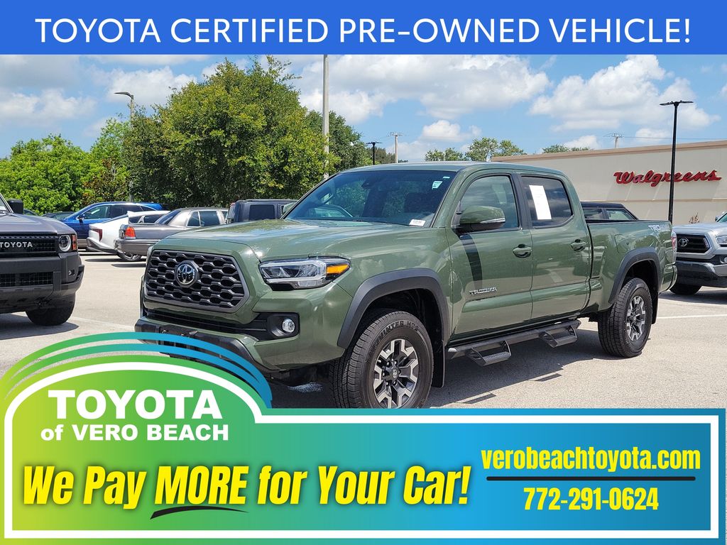 Army Green 2021 Toyota Tacoma Pickup Truck Four-Wheel Drive 6-Speed Automatic