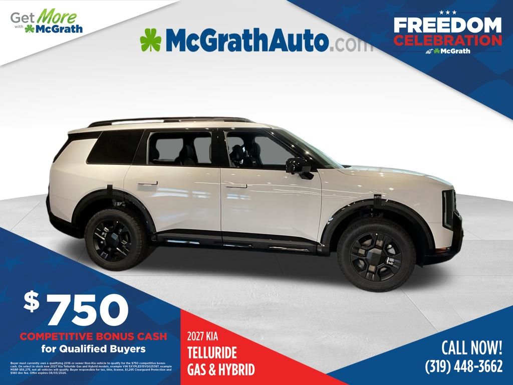 Glacial White Pearl 2027 Kia Telluride SUV / Crossover All-Wheel Drive 8-Speed Automatic