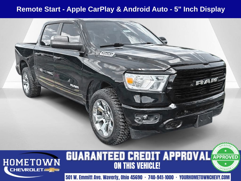 Diamond Black Crystal Pearlcoat 2019 RAM 1500 Pickup Truck Four-Wheel Drive 8-Speed Automatic