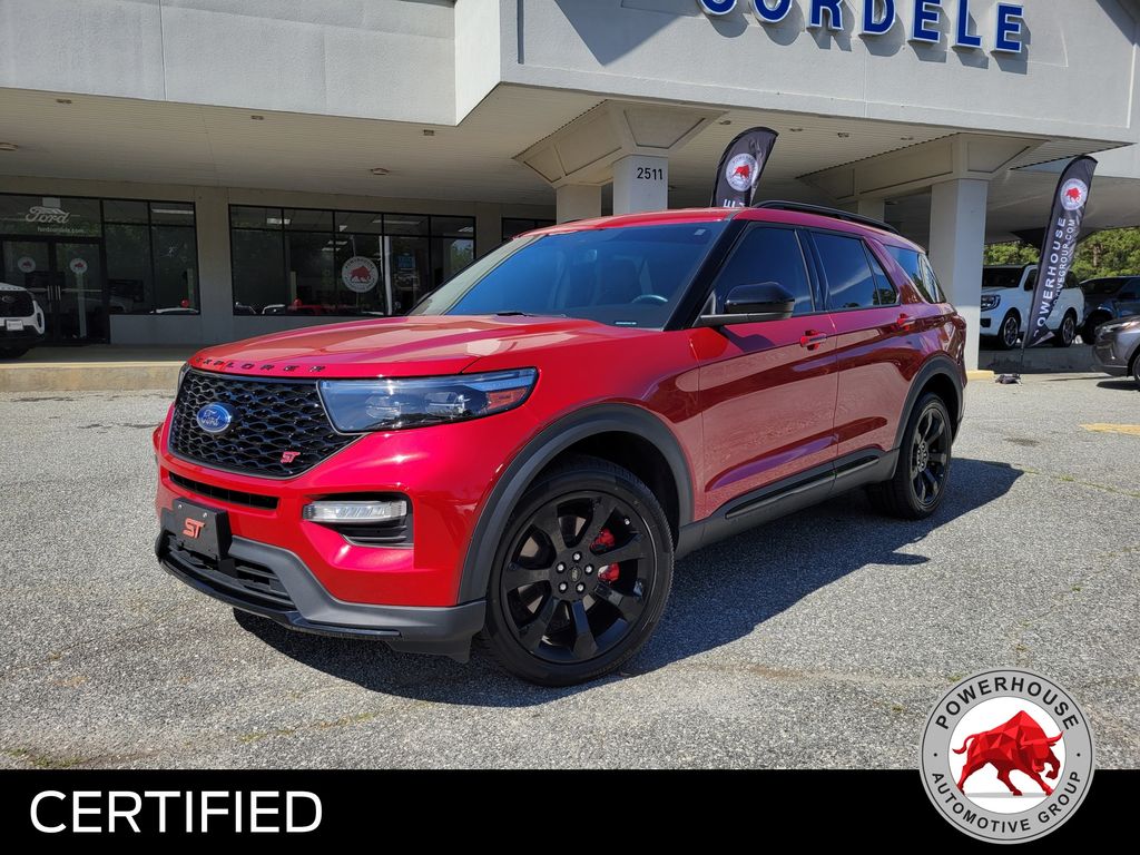 Red Metallic 2022 Ford Explorer SUV / Crossover All-Wheel Drive Automatic