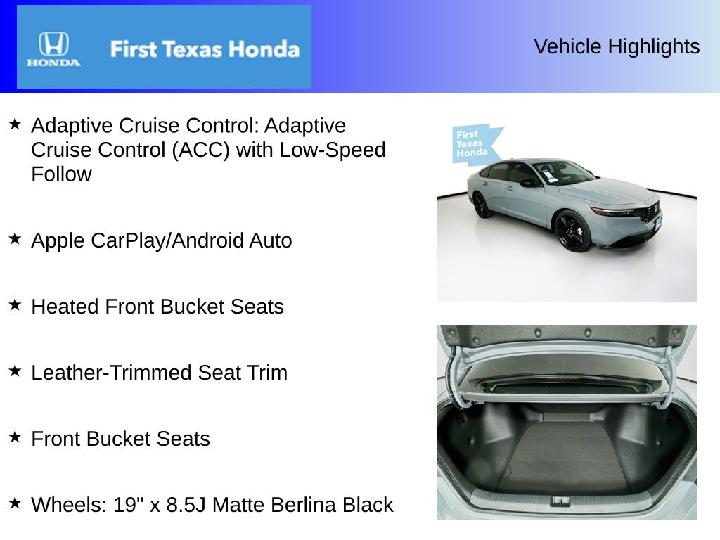 Used Car 2025 Honda Accord Hybrid  Sport-l For Sale Under $35,000 In Austin, Texas