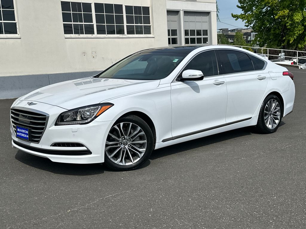 Casablanca White 2015 Hyundai Genesis Sedan 8-Speed Automatic