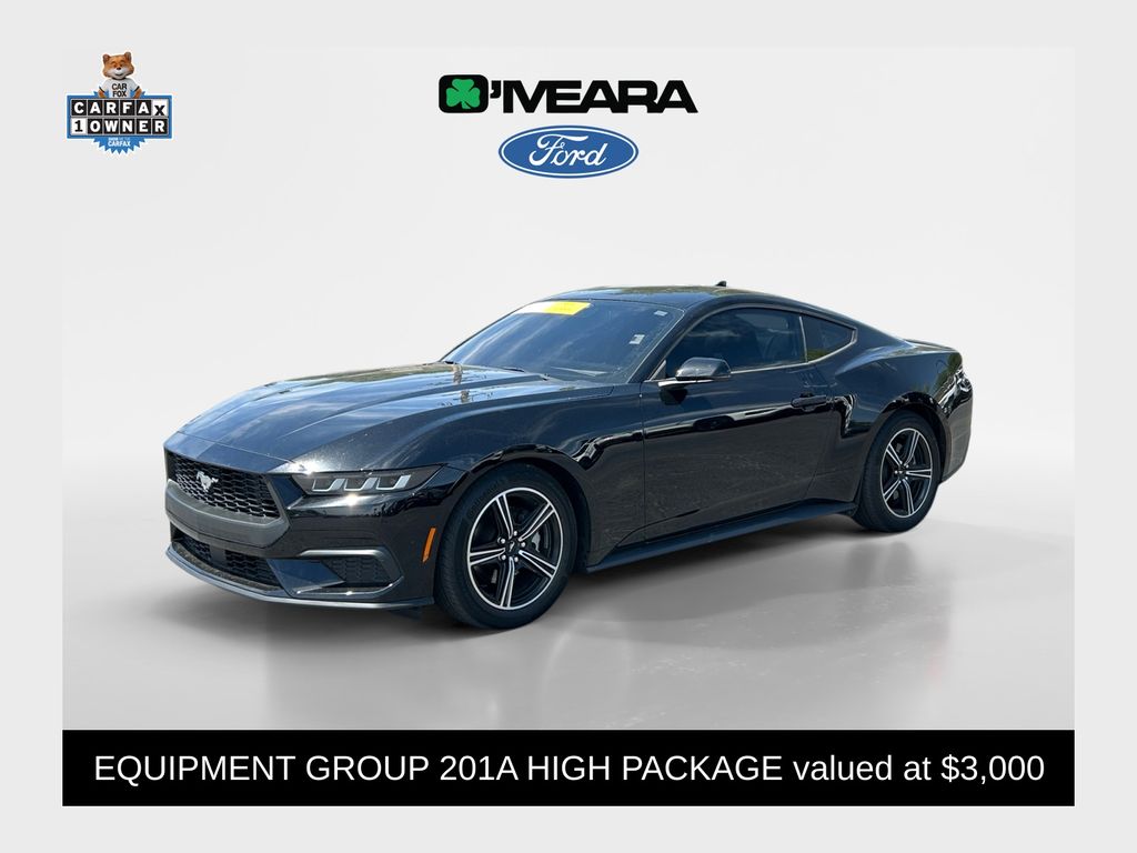 Shadow Black 2024 Ford Mustang EcoBoost Premium Fastback RWD Coupe Rear-Wheel Drive Automatic