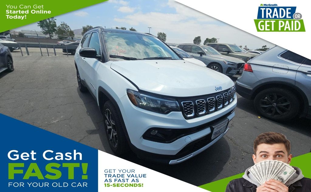 Bright White Clearcoat 2025 Jeep Compass SUV / Crossover Four-Wheel Drive 8-Speed Automatic