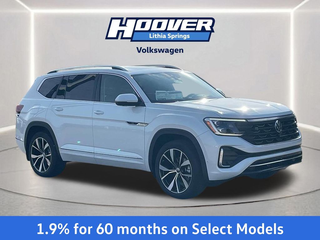 Opal White Pearl 2025 Volkswagen Atlas SUV / Crossover All-Wheel Drive 8-Speed Automatic