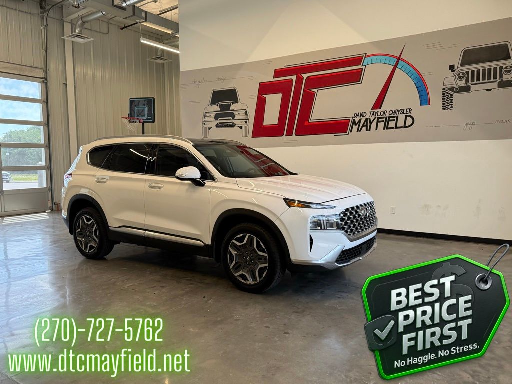 Serenity White Pearl 2023 Hyundai Santa Fe Hybrid SEL Premium AWD SUV / Crossover All-Wheel Drive 6-Speed Automatic
