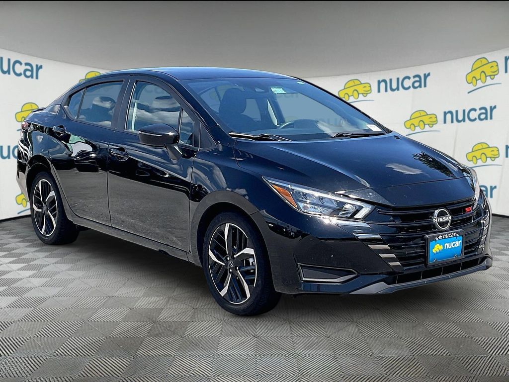 Black 2024 Nissan Versa Sedan Front-Wheel Drive Continuously Variable Transmission