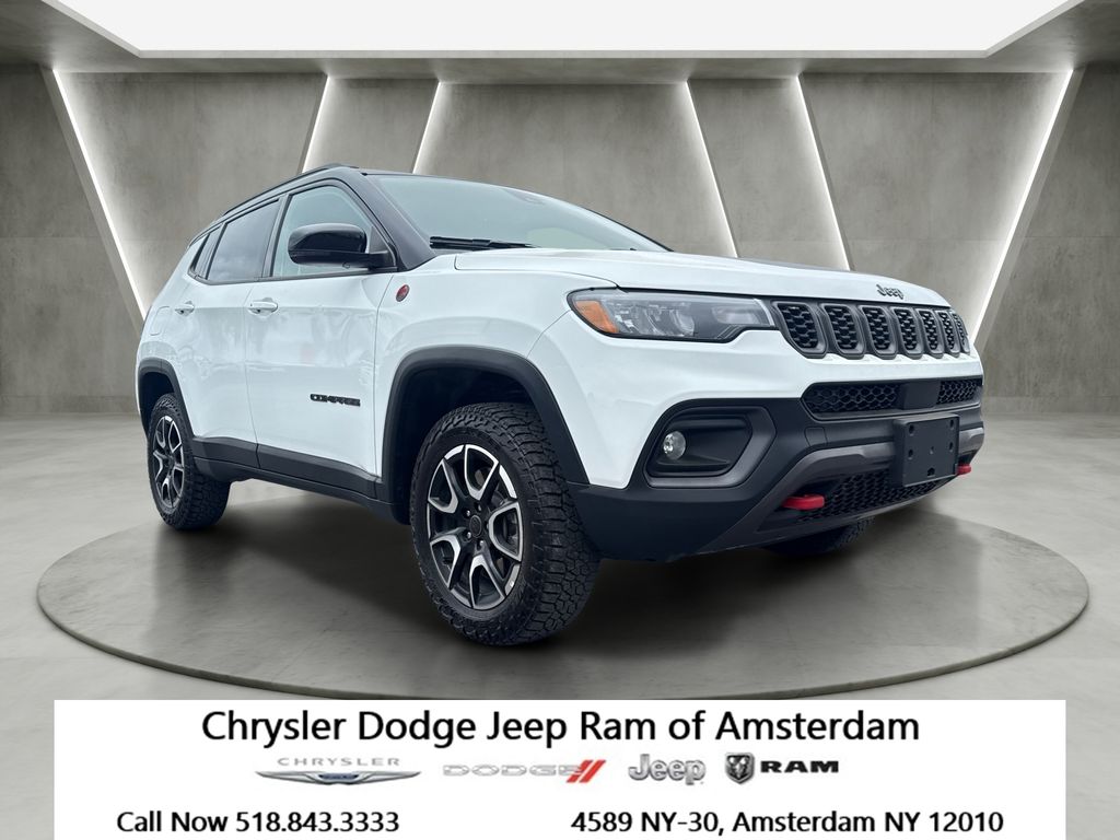 Bright White Clearcoat 2025 Jeep Compass Trailhawk 4WD SUV / Crossover Four-Wheel Drive 8-Speed Automatic
