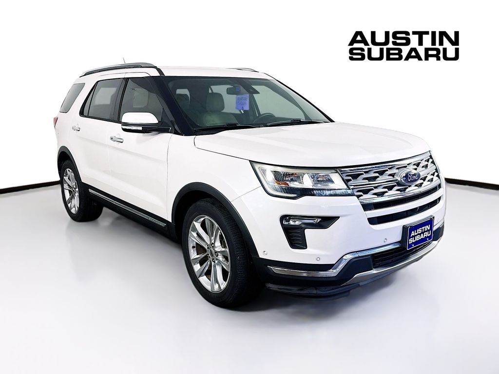 White Platinum 2018 Ford Explorer Limited SUV / Crossover Front-Wheel Drive 6-Speed Automatic