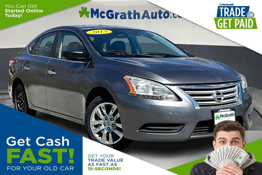 Gray (Gun Metallic) 2015 Nissan Sentra SV Sedan Front-Wheel Drive Continuously Variable Transmission