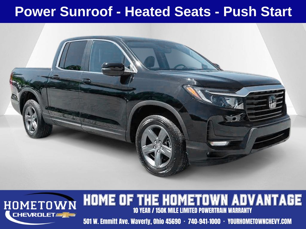 Crystal Black Pearl 2023 Honda Ridgeline Pickup Truck All-Wheel Drive 9-Speed Automatic