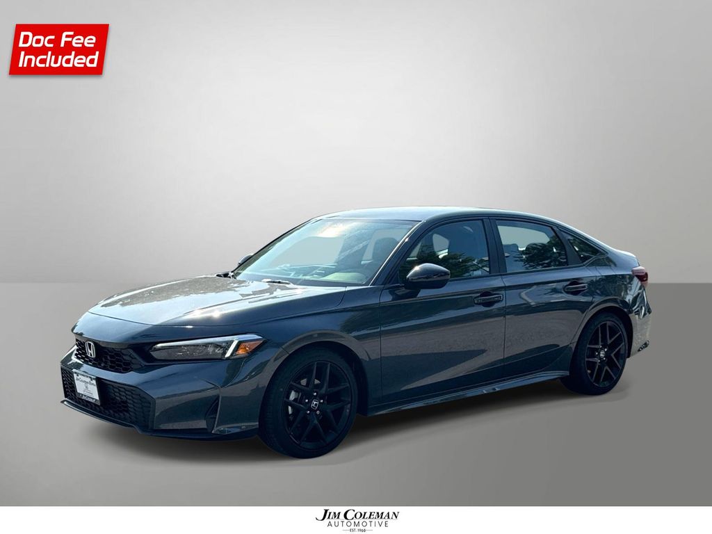 Gray (Platinum) 2026 Honda Civic Sedan Front-Wheel Drive Continuously Variable Transmission