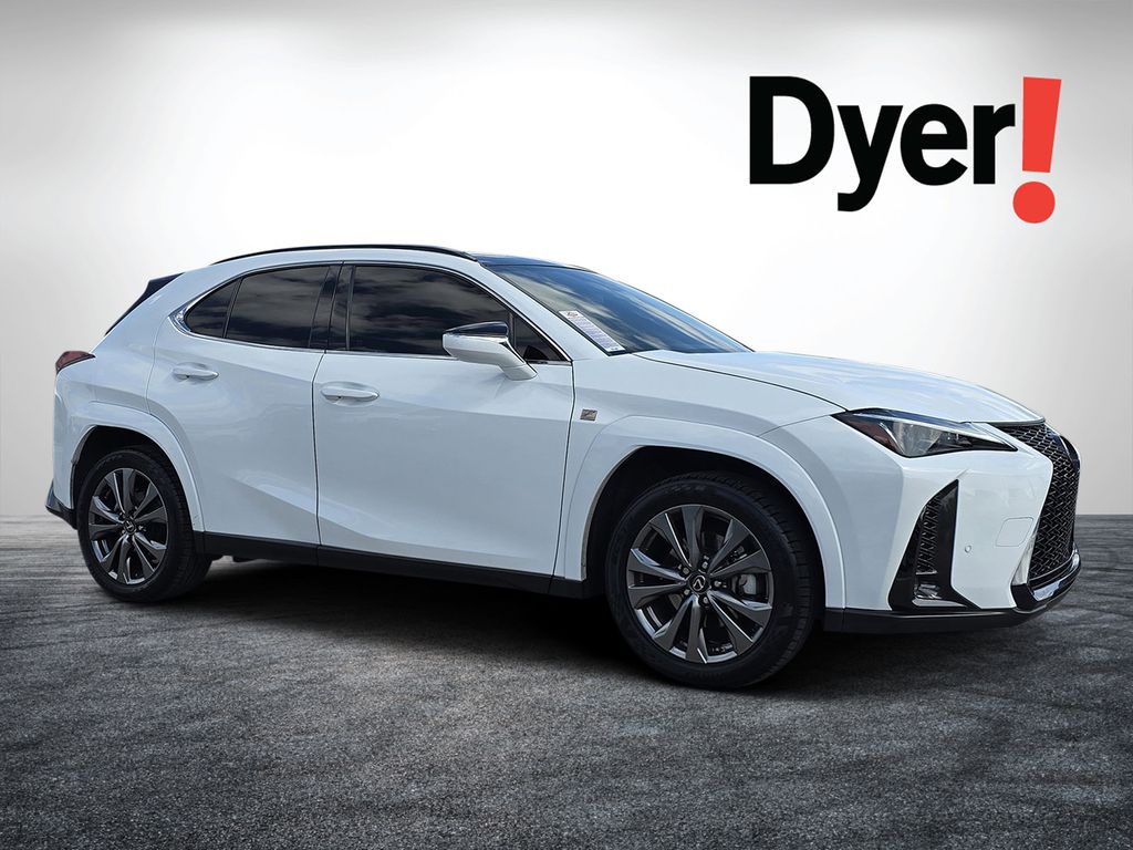 Ultra White w/Obsidian Roof 2024 Lexus UX Hybrid 250h F Sport Design FWD SUV / Crossover Front-Wheel Drive Continuously Variable Transmission