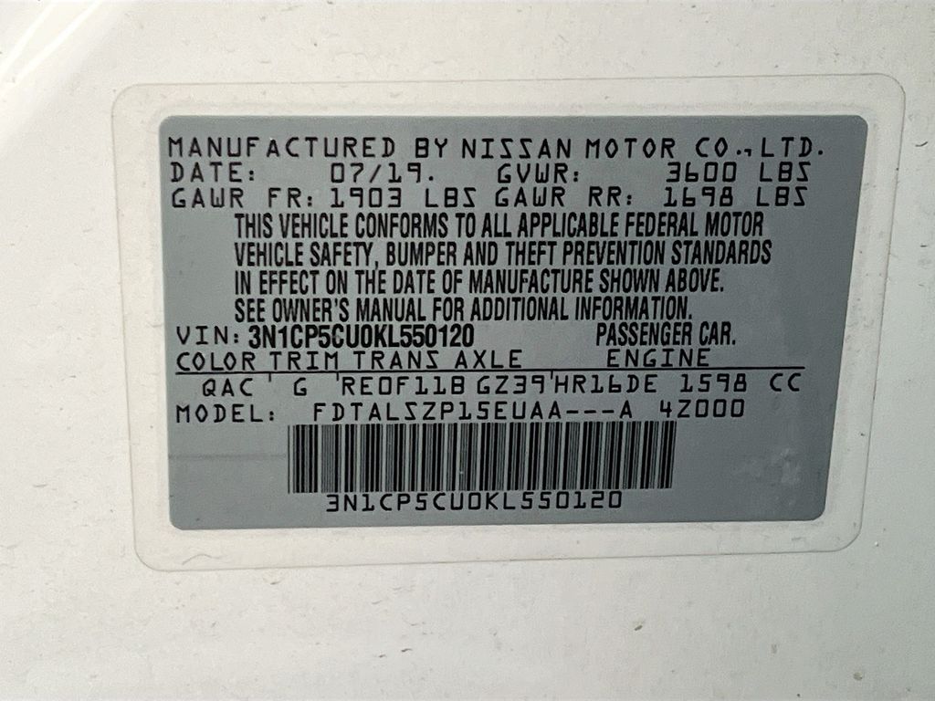 Used 2019 White Nissan SV image 29