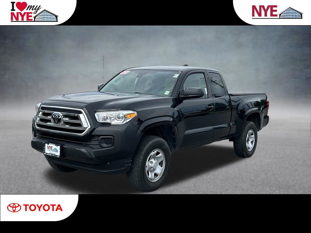 Midnight Black Metallic 2022 Toyota Tacoma SR I4 Access Cab 4WD Pickup Truck Four-Wheel Drive 6-Speed Automatic