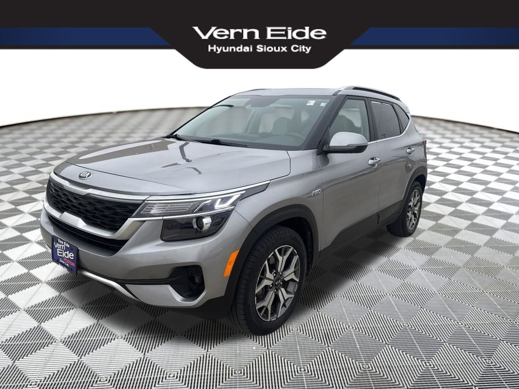 Steel Gray 2021 Kia Seltos EX AWD SUV / Crossover All-Wheel Drive Continuously Variable Transmission