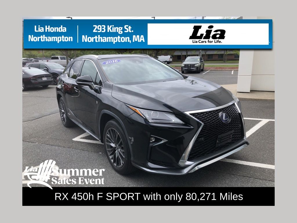 Black (Caviar) 2016 Lexus RX Hybrid 450h F Sport AWD SUV / Crossover All-Wheel Drive Continuously Variable Transmission
