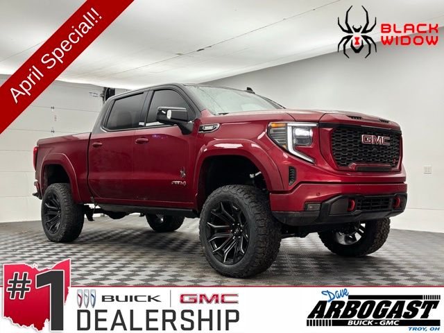 Volcanic Red Tintcoat 2025 GMC Sierra 1500 AT4 Crew Cab 4WD Pickup Truck Four-Wheel Drive Automatic